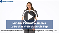 Landau Proflex Women's 2-Pocket V-Neck Scrub Top	